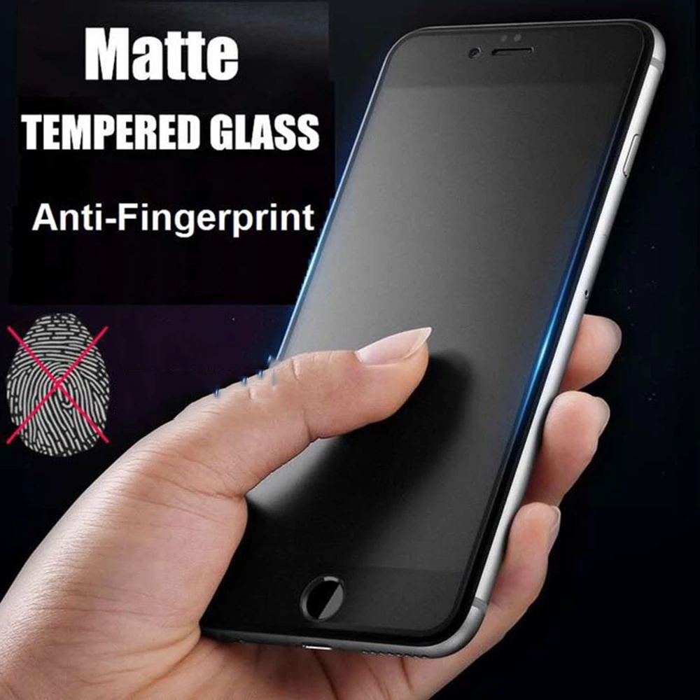 for IPhone 14  Pro Max Kính Cường Lực Nhám Viền Bóng Chống Vân Tay iphone AG for IPhone 14 13 Pro Max 12 Pro Max 11 Pro Max X 8 7 6s Plus