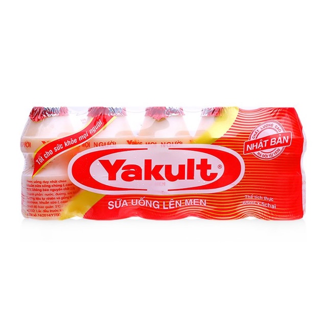 Sữa chua uống lên men YAKULT bổ sung lợi khuẩn tiêu hoá - 65ml x 5 chai