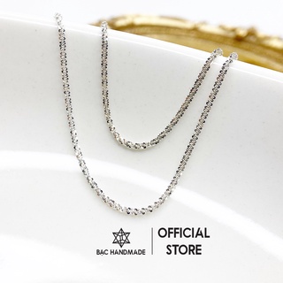 Dây chuyền Bạc Handmade.Vòng cổ nữ xù lấp lánh bạc nguyên chất-Bạc Handmade