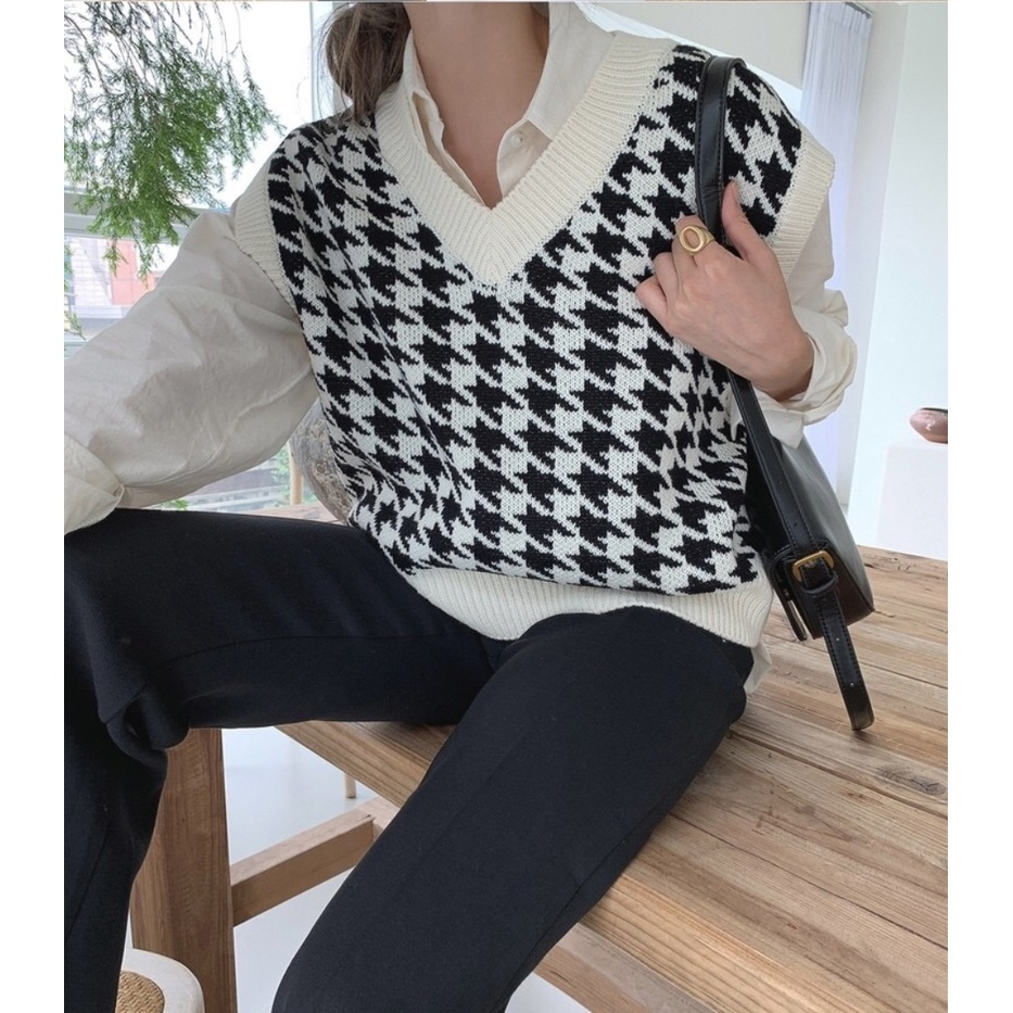 Áo khoác len không tay phong cách thời trang Hàn Quốc dành cho nữ | BigBuy360 - bigbuy360.vn