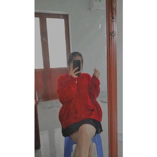 áo len hàn form thụng dấu quần