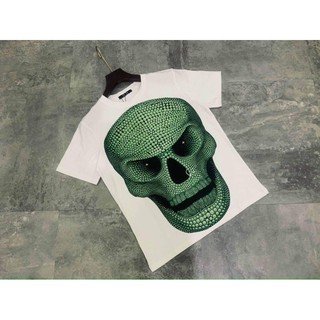Áo phông nam nữ hình đầu lâu xanh siêu chất, áo thun Unisex cổ tròn - bearshop
