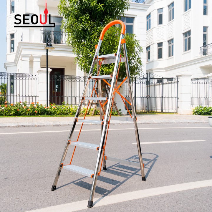 Thang nhôm ghế cao cấp 6 bậc PRO CAMAC Hàn Quốc. Kiểm tra hàng trước khi nhận sản phẩm. Bảo hành 24 tháng tại hãng