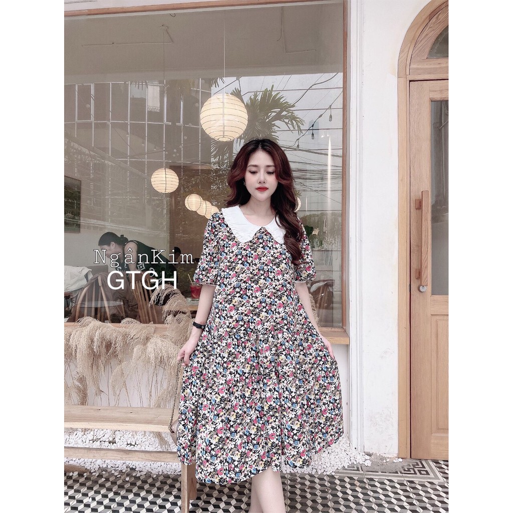 Đầm Hoa Nhí Vintage Cổ Sen Kèm dây❤️freeship ❤️ ảnh thật | WebRaoVat - webraovat.net.vn