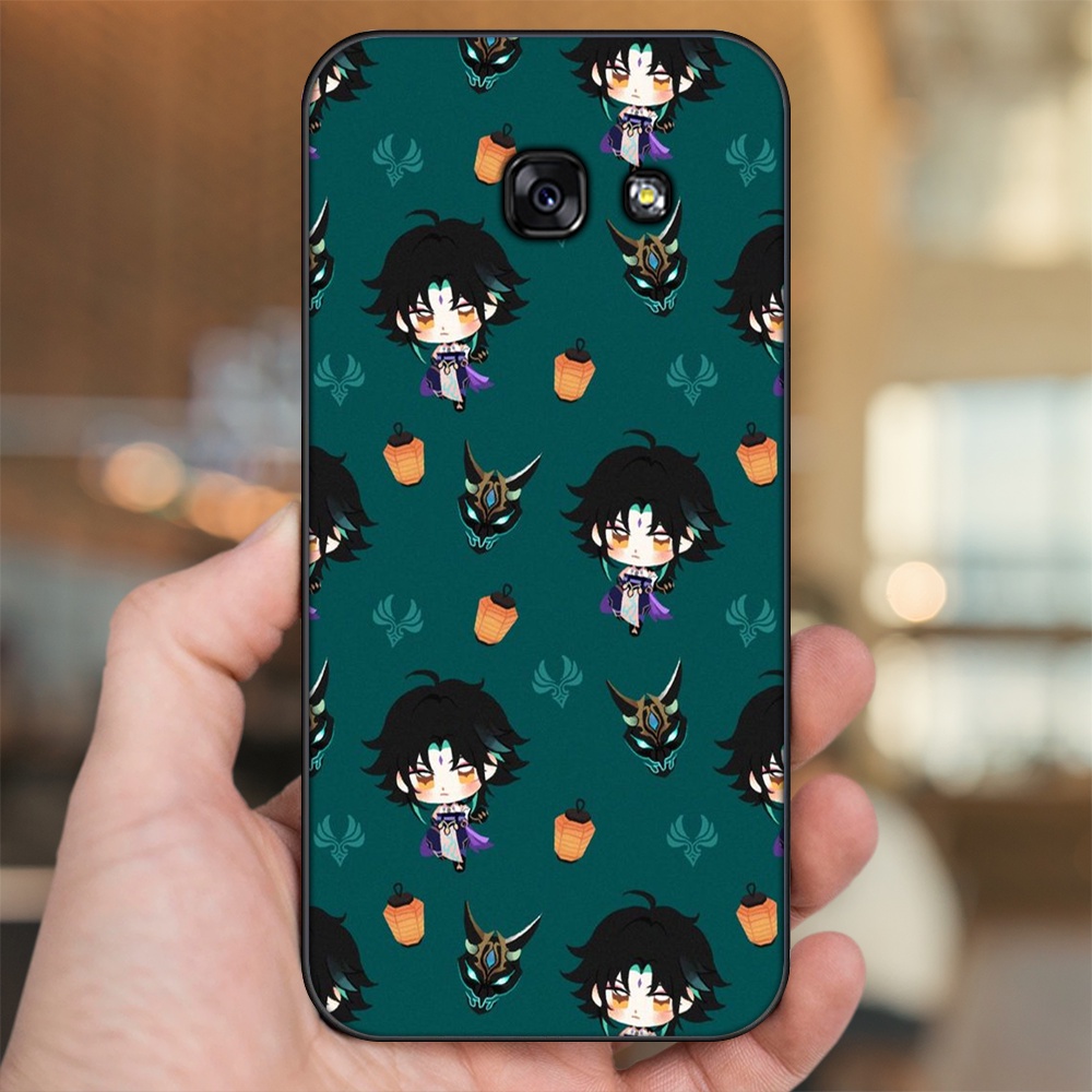 Ốp lưng Samsung A3 2017, A5 2017, A7 2017 viền đen in hình Xiao Genshin Impact