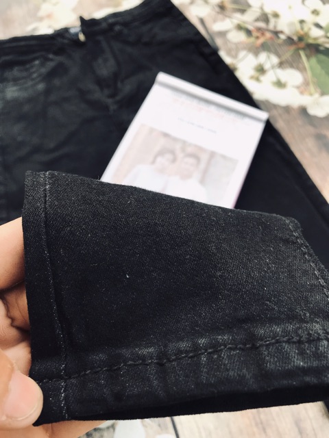 Quần jean đen trơn co dãn [ kèm ảnh thật ]