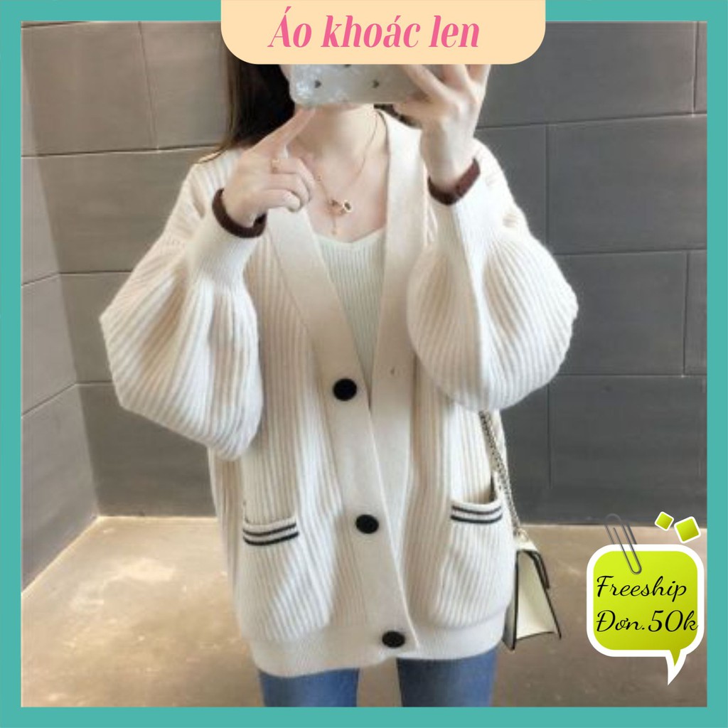 [ Mua 1 tặng 1 ] Áo khoác len 💖 có sẵn 💖 Áo len dày tay phồng phiên bản hàn quốc - Tặng 5 bao lì xì hoạt hình