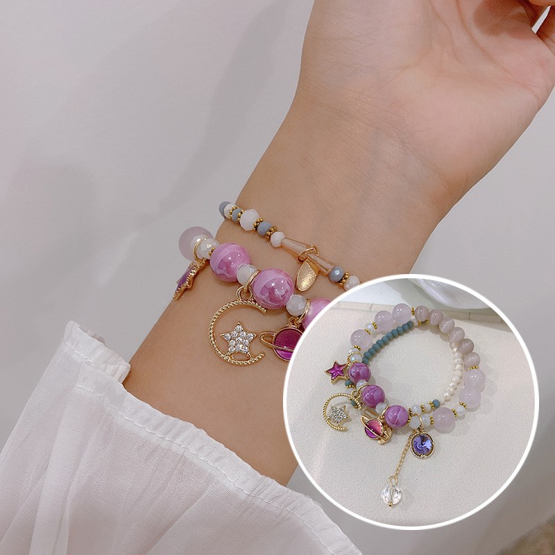 Vòng Tay Đính Đá Pha Lê Phong Cách Hàn Quốc Sang Trọng Thời Trang | BigBuy360 - bigbuy360.vn