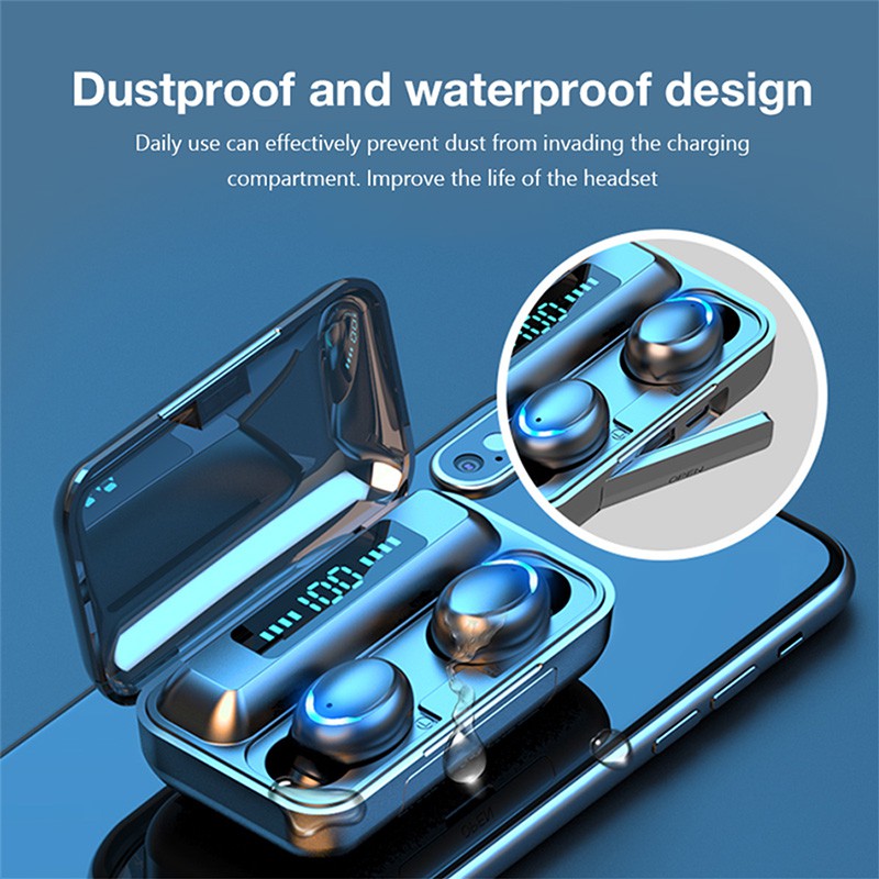 (COD) Tai nghe Bluetooth 5.0 F9-5 Pro, phiên bản cao cấp nhất-cảm biến vân tay