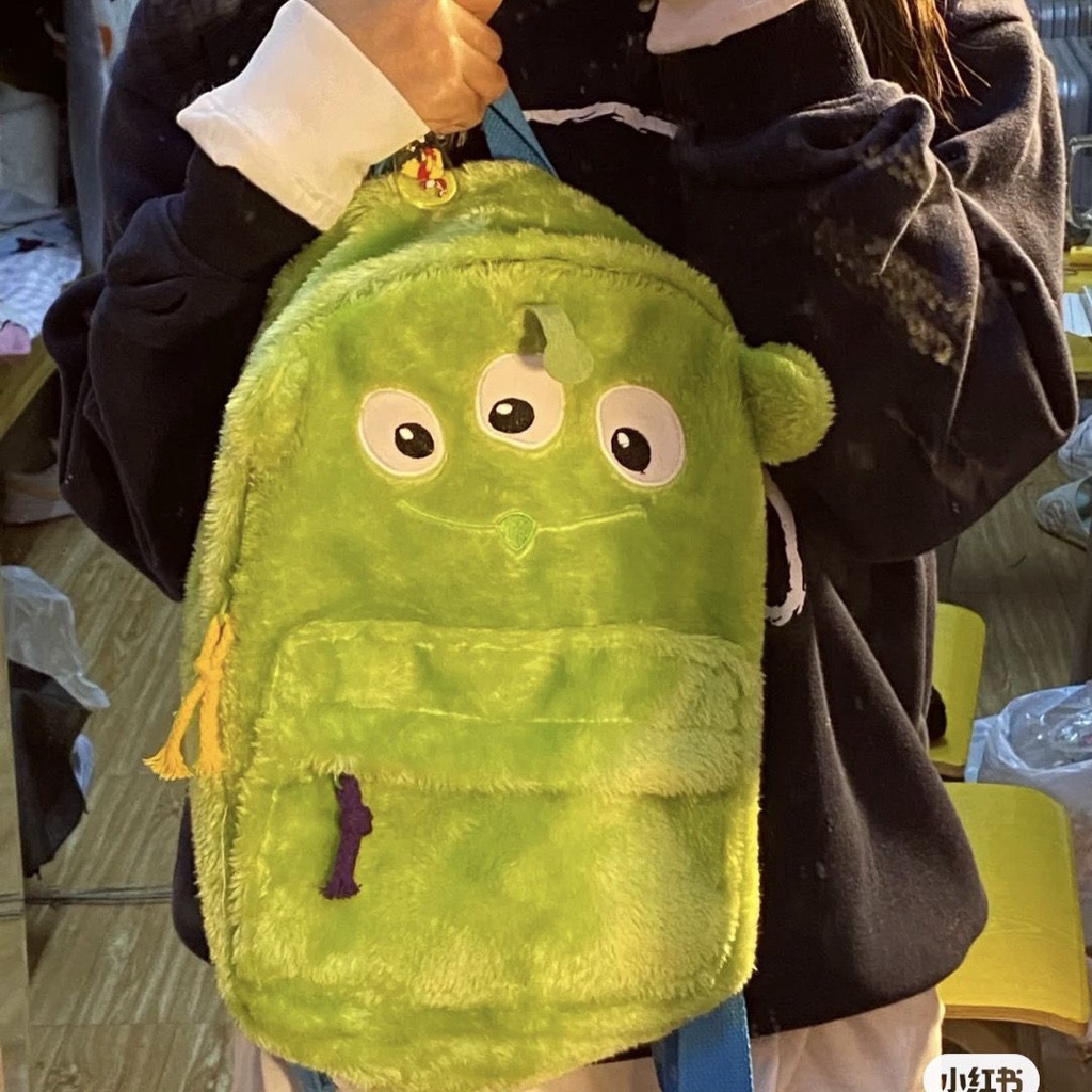 Ba lô Winnie the Pooh nhồi bông dễ thương Winnie the Pooh Chipmunk School - Disney gốc Nhật Bản - Vừa với máy tính 13&quot;