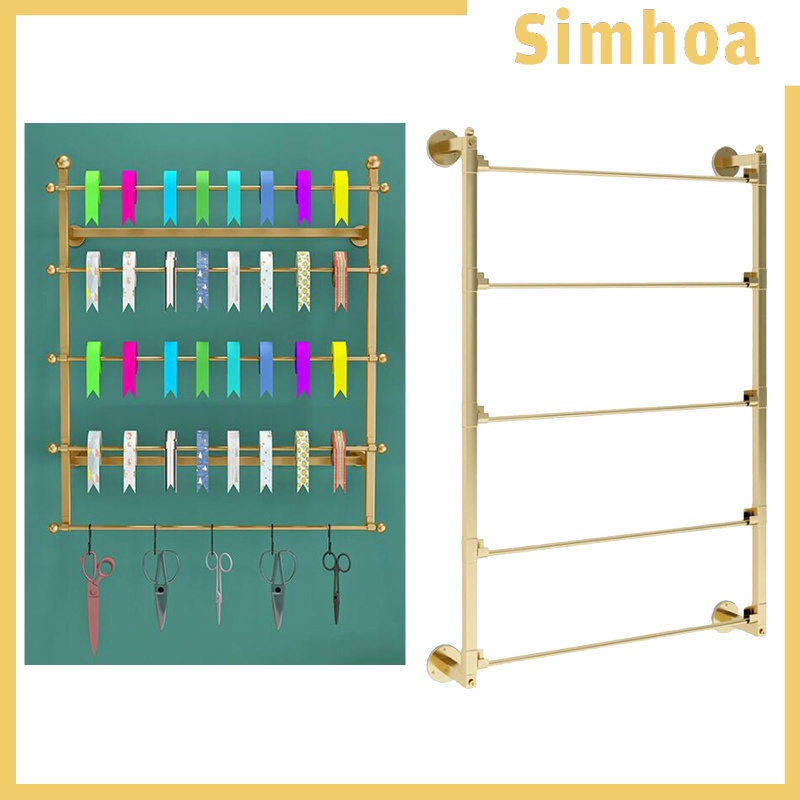 [SIMHOA]Wall Mount Wire Spool Rack Ribbon Organizer Storage Display Key Holder