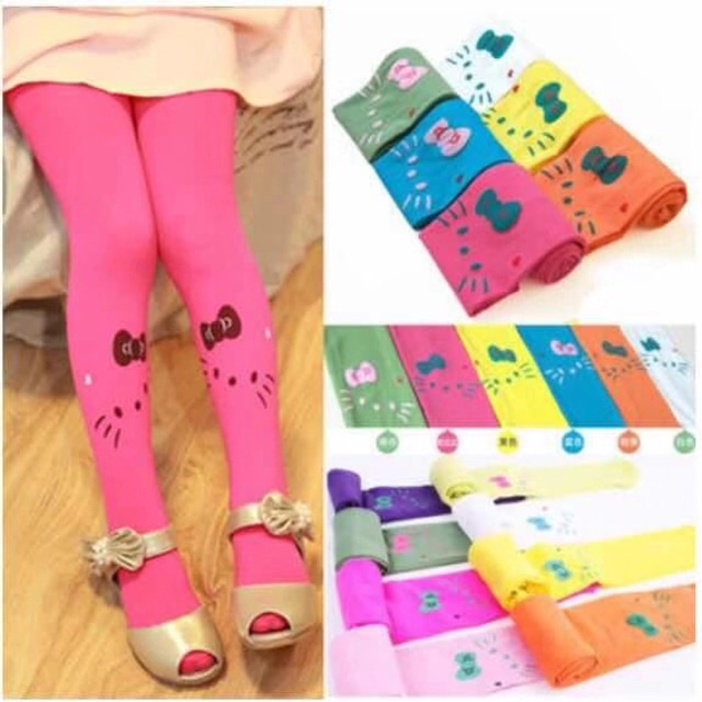 Quần Tất Cotton Mỏng Co Giãn Dành Cho Bé Gái