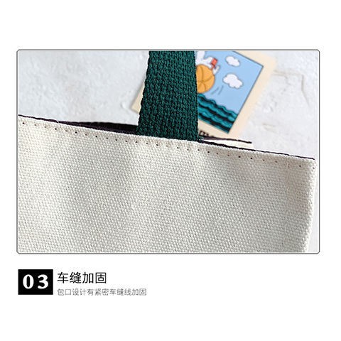 Túi đựng hộp cơm trưa bằng vải Canvas in hình Starbuck dễ thương phong cách Nhật Bản