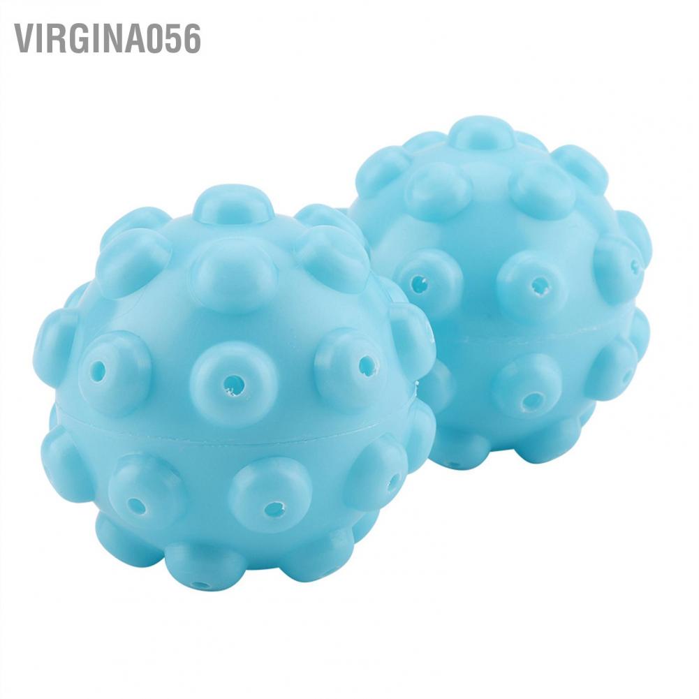 Bộ 2 Quả Bóng Giặt Đồ Bằng PVC Màu Xanh Dương Có Thể Tái Sử Dụng Tiện Lợi Virgina056