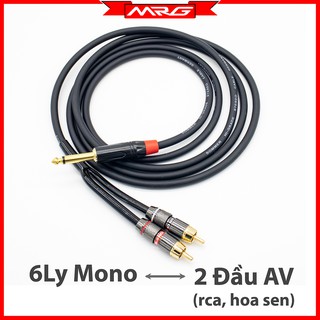 Dây 6 Ly Mono Ra 2 Đầu AV Hoa Sen, dài 1m-2m-3m-5m-8m-10m, giá 1 dây.