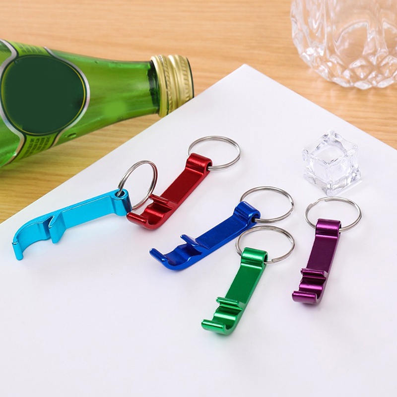 1 Bộ 1 Cái Móc Khoá Kèm Đồ Khui Nắp Chai 4 Kiểu Móc Khóa