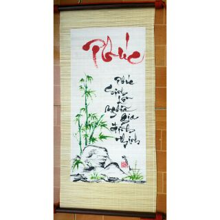 Thư pháp viết vẽ tay chữ Phúc kích thước 30cm x 70cm
