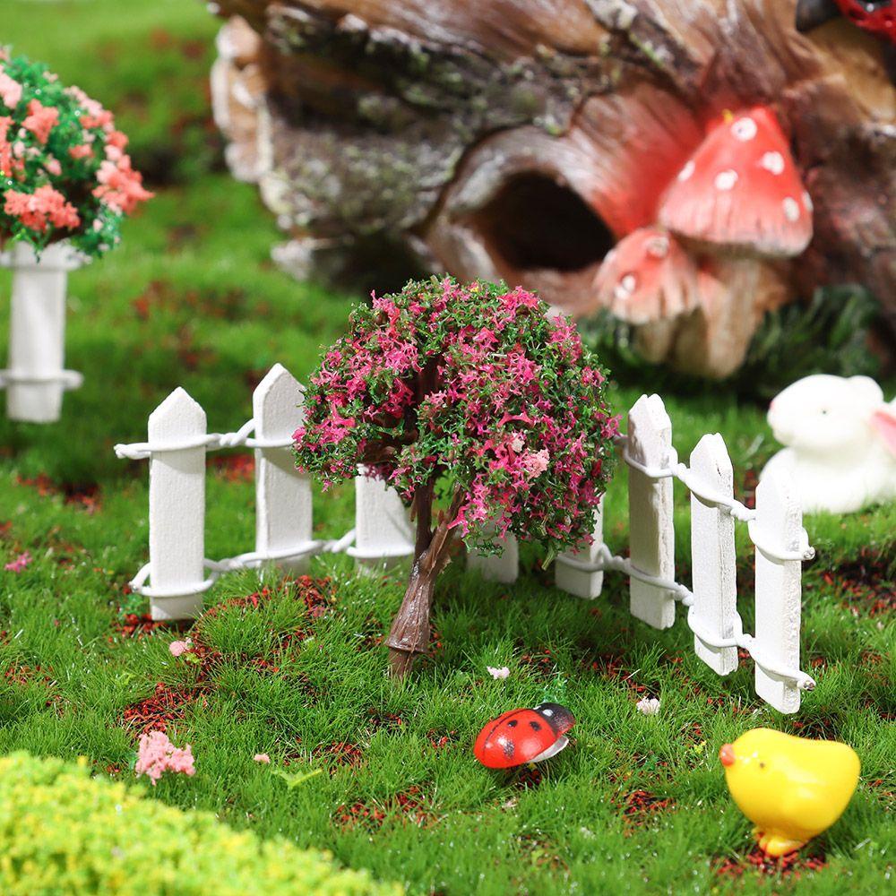 WONDER 18PCS Fake Tree Proportion Micro Landscape Simulation Flower Tree Prop
