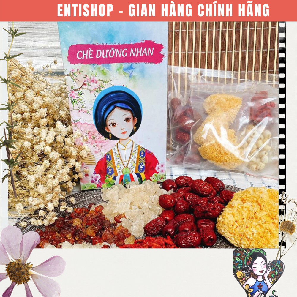 Chè dưỡng nhan, tuyết yến Set nấu 12-15 chén (500gr) an thần, đẹp da Mộc Nhan Natural