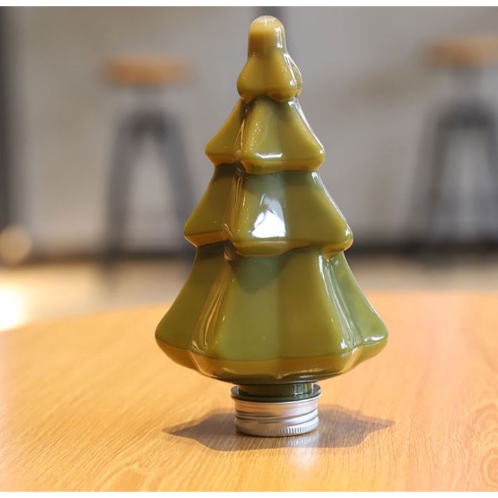 Giá Sỉ: Thùng 50 Chai Nhựa PET Nhân Vật Cao Cấp Mẫu Hình Cây Thông 400ml Cho Mùa Noen