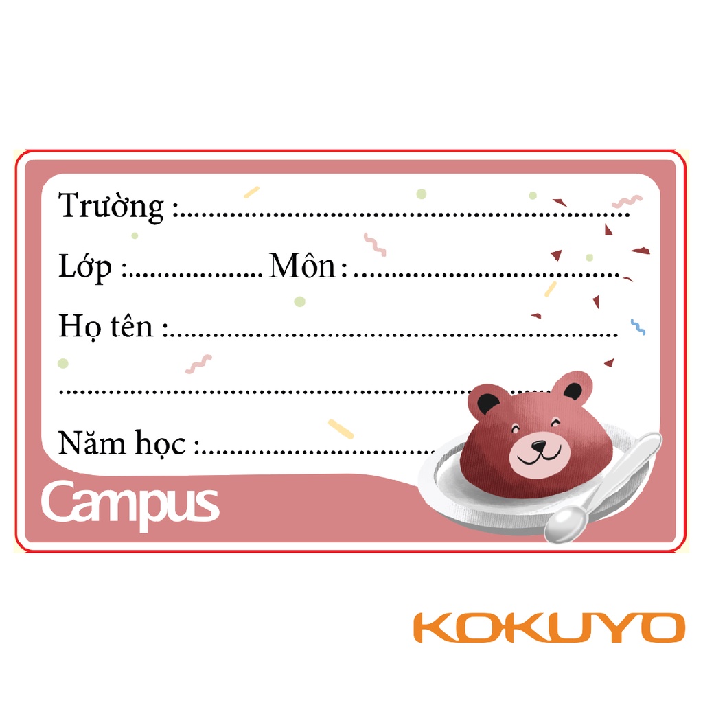 Nhãn Vở Food NT-FOD12 Ngộ Nghĩnh Campus