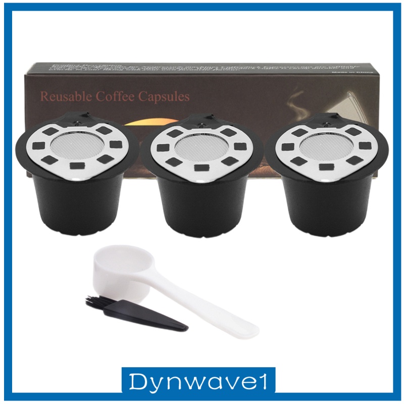 Set 1 Bộ 3 Viên Nén Cà Phê Kèm Muỗng Và Cọ Cho Máy Pha Cà Phê Nespresso