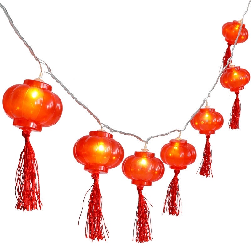 Dây đèn lồng đỏ Trung Quốc truyền thống treo trang trí tiệc năm mới