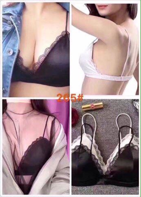 Áo lót bra satin chun lưng