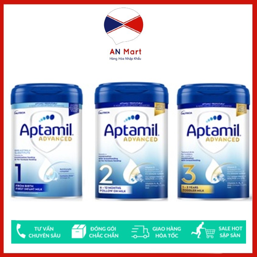 _Sữa Aptamil Profutura Anh Hay Aptamil UK ĐI AIR Nhập Khẩu Nội Địa Anh Quốc ĐỦ SỐ 1, 2, 3 Hộp Nhựa 800g