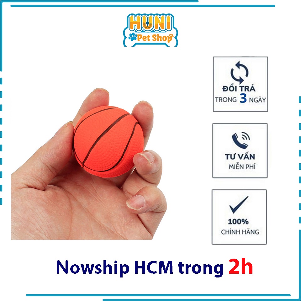 Đồ chơi cho chó gặm hình banh bóng rổ có kèn phát ra tiếng kêu đồ chơi cho chó con - Huni petshop