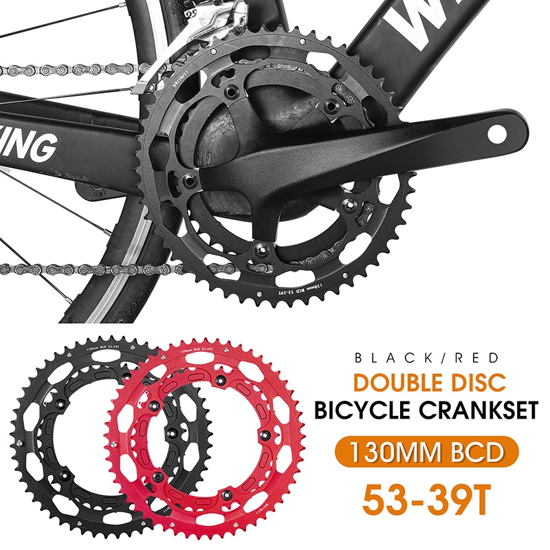 Đĩa sên đôi WEST BIKING 130BCD 39T-53T cho xe đạp leo núi