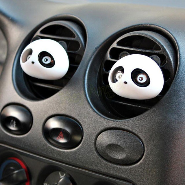 Bộ 2 cái Điều Hòa lọc Không Khí Xe hơi hương hoa hình gấu trúc panda air conditioning