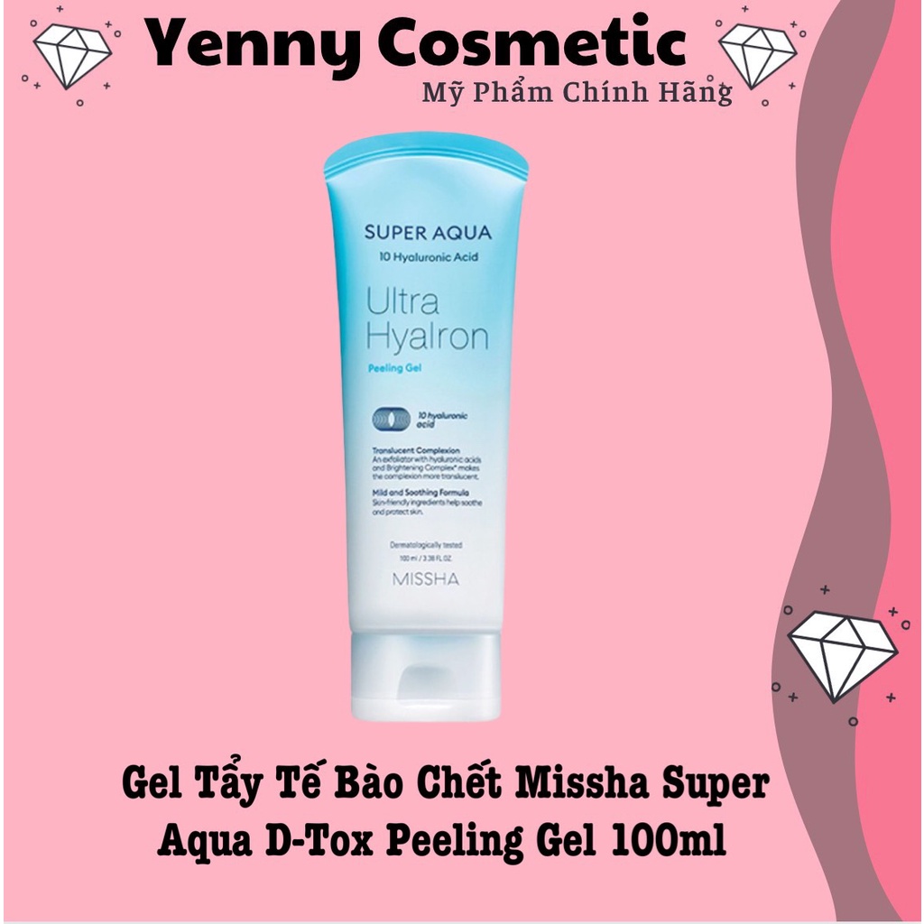 Gel Tẩy Tế Bào Chết Cho Mặt Missha Super Aqua D-Tox Peeling Gel 100ml