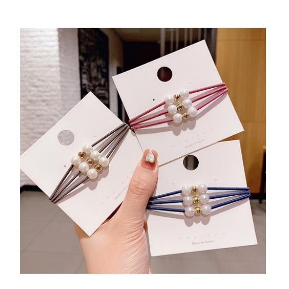 Dây Buộc Tóc SOLANO Chun Buộc Tóc 3 Dây Co Giãn Phong Cách Hàn Quốc Thời Trang Xinh Xắn Cho Nữ FAH-001248