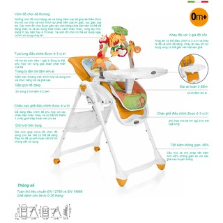 GHẾ ĂN CÓ ĐỒ CHƠI BREVI B FUN BRE279