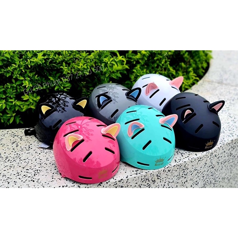 MŨ TAI MÈO ROYAL POC 05 cực đẹp, size bé cho trẻ em và người lớn vòng đầu nhỏ.