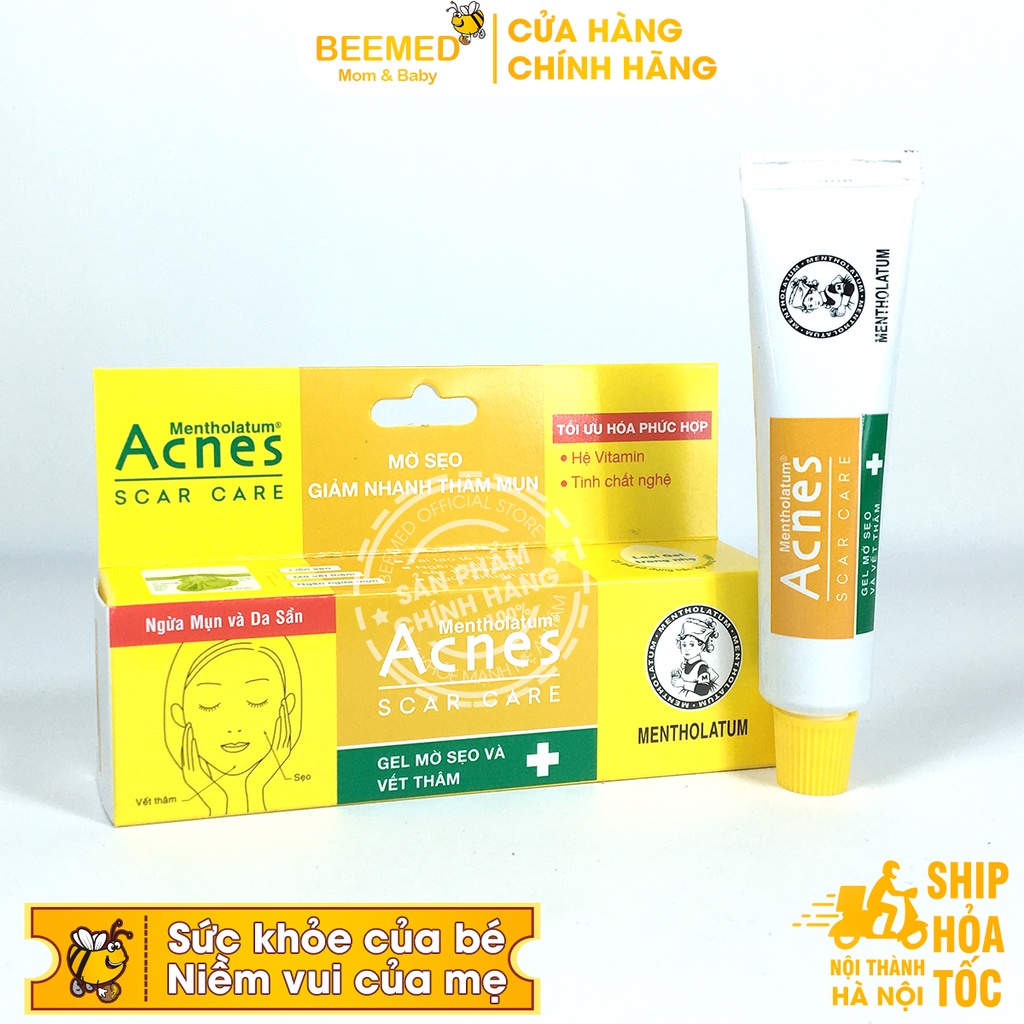 Acnes Scar Care Kem mờ thâm, liền sẹo do mụn tuýp gel 12g cho da dầu, da hỗn hợp cả nam và nữ