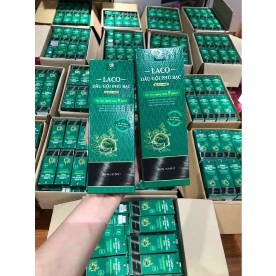 Dầu Gội Phủ Bạc laco, nhuộm tóc thảo dược phủ bạc đen nâu tóc sau 9 phút, nhuộm tại nhà an toàn
