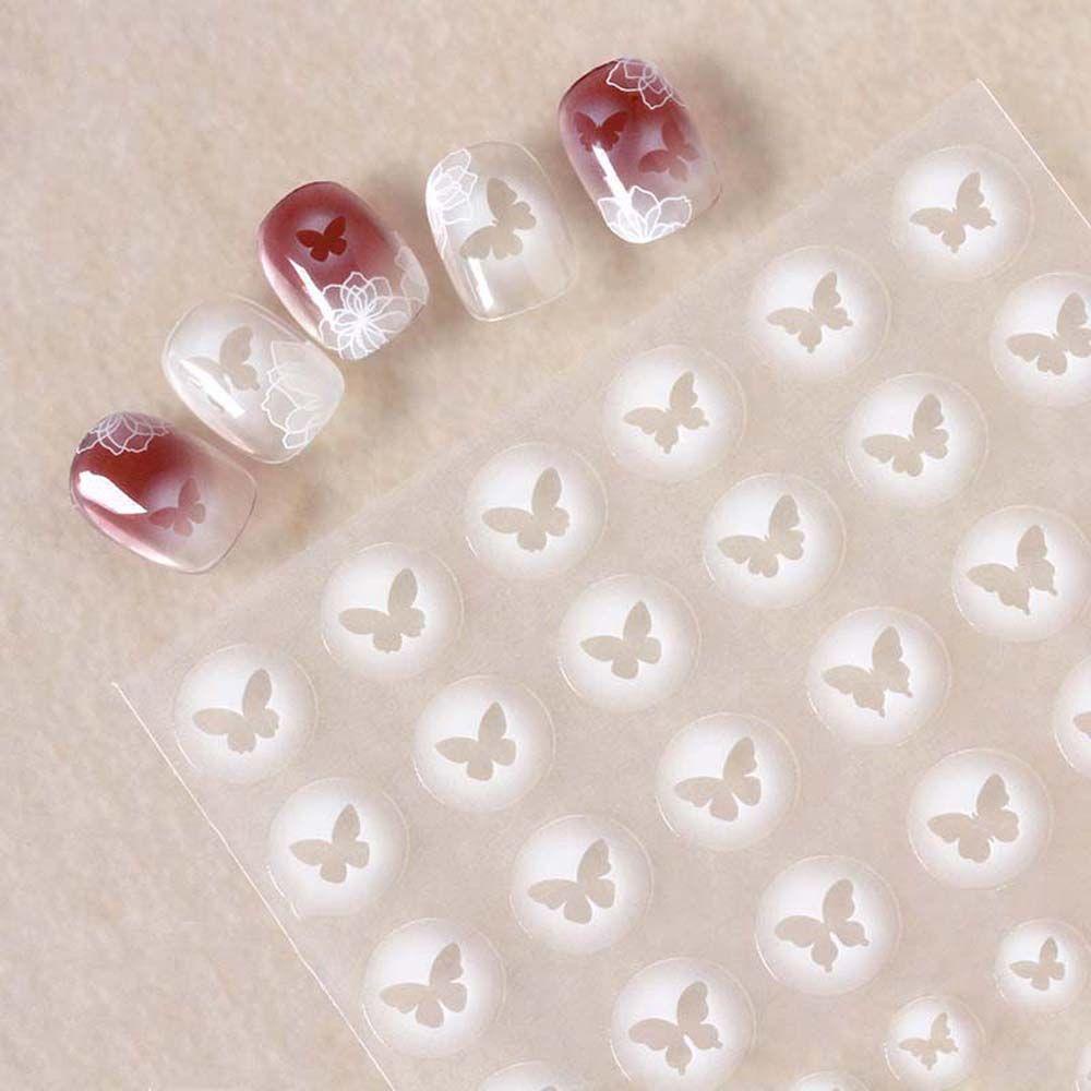 Miếng Dán Trang Trí Móng Tay Trong Mờ Hình Ngôi Sao Năm Cánh Xinh Xắn