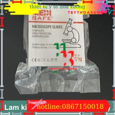 Lam kính hiển vi trong suốt 7102, mài mờ 7105 (hộp 50 - 72 kính)