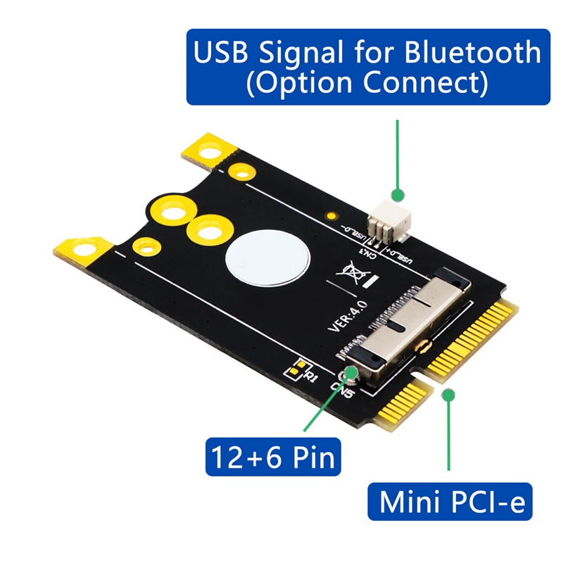 Bảng Mạch Chuyển Đổi PCIe (Mpie) 12 + 6 Pin WiFi Sang Thẻ Mini PCI-E Cho Broadcom BCM94360CD