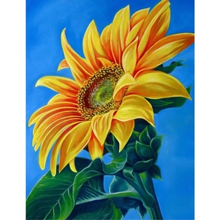 Tranh sơn dầu vẽ tay - hoa hướng dương kt 30x40cm