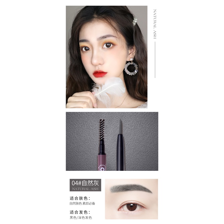 Novo Bút Chì Kẻ Lông Mày Ngòi Siêu Nhỏ Linh Hoạt Chống Mồ Hôi Không Dễ Phai Màu novo 5286