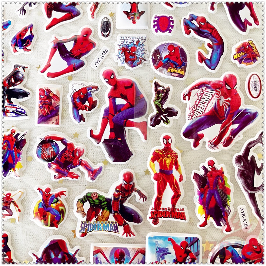 ❀ Miếng Dán Trang Trí Hình Người Nhện Marvel Q-1 DIY ❀ 1 Miếng Dán Bong Bóng 3D Bằng PVC Chống Nước