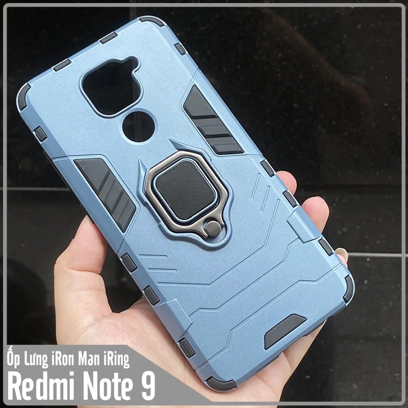 Ốp lưng Xiaomi Redmi Note 9 - Redmi 10X iRON - MAN IRING Nhựa PC cứng viền dẻo chống sốc