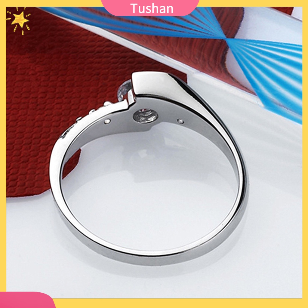 Nhẫn mạ bạc 925 đính đá sang trọng cho nữ