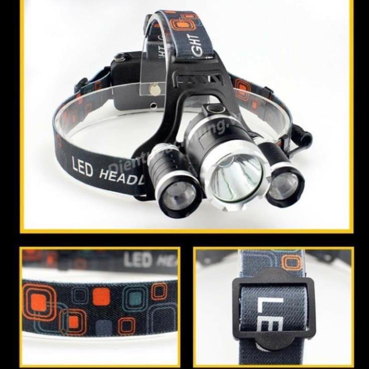 ✔️ GIÁ SỈ - Đèn Pin Đội Đầu 3 Bóng Led - Siêu Sáng,