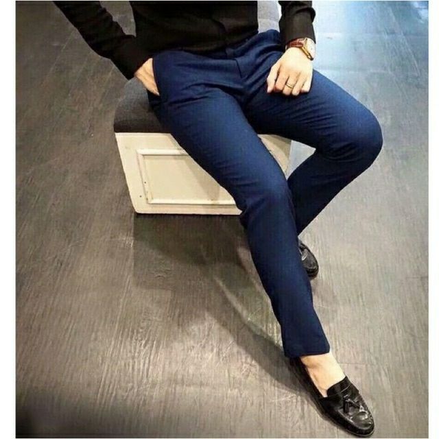 COMBO 2 CHIẾC Quần tây nam xanh tím than form hàn quốc