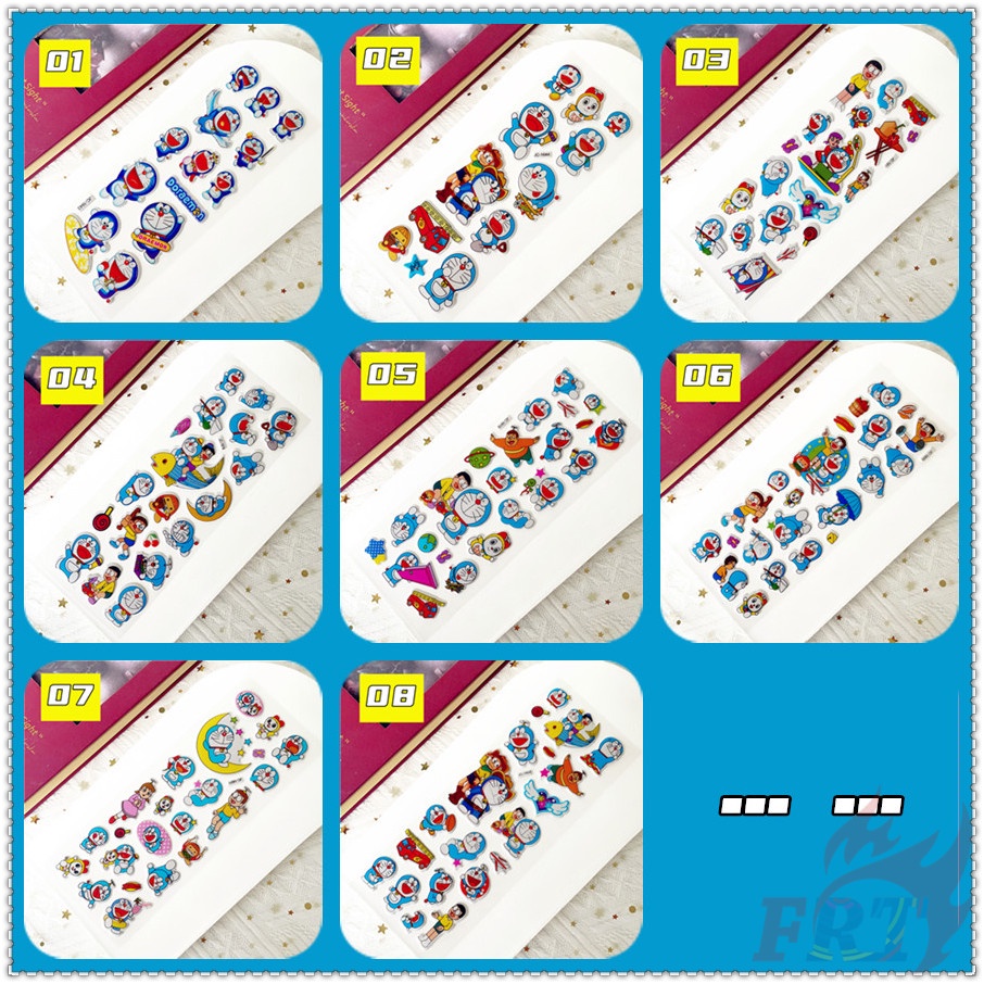 ❀ Hình Dán Khen Thưởng Tự Làm Doraemon Q-1 ❀ 1 Miếng Dán Bong Bóng 3D Bằng PVC Chống Nước