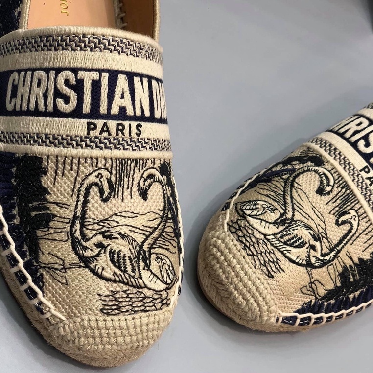 Giày Slipon Dior cói họa tiết fullbox